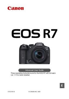 Canon EOS R7 manual. Camera Instructions.
